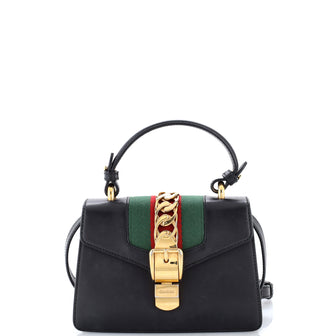 Gucci Sylvie Top Handle Bag Leather Mini