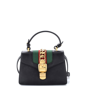 Gucci Sylvie Top Handle Bag Leather Mini