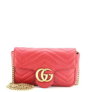 Gucci GG Marmont Flap Bag Matelasse Leather Super Mini