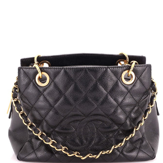 Chanel Petite Timeless Tote Quilted Caviar