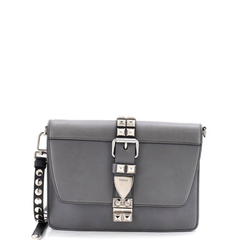 Prada Elektra Shoulder Bag Studded Leather Small