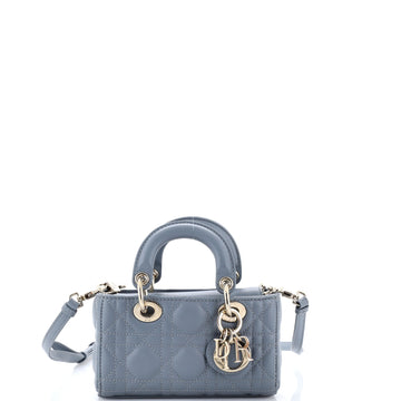 Christian Dior Lady D-Joy Bag Cannage Quilt Lambskin Micro