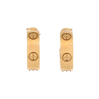 Cartier LOVE French Clip Hoop Earrings 18K Yellow Gold 5.5