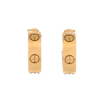 Cartier LOVE French Clip Hoop Earrings 18K Yellow Gold 5.5