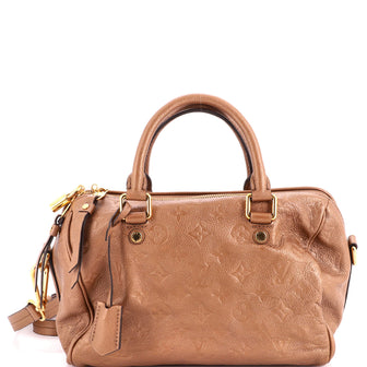 Louis Vuitton Speedy Bandouliere Bag Monogram Empreinte Leather 25