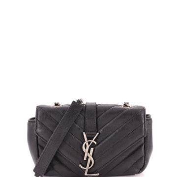 Saint Laurent Classic Monogram Crossbody Bag Matelasse Chevron Leather Baby