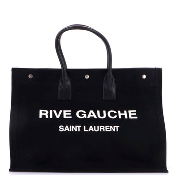 Saint Laurent Rive Gauche Shopper Tote Camo Canvas Large