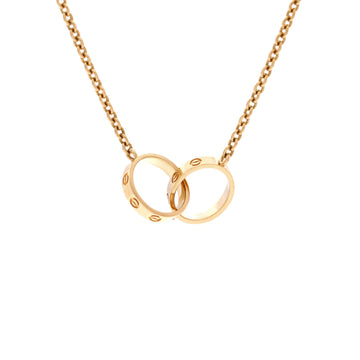 Cartier Love Interlocking Necklace 18K Yellow Gold