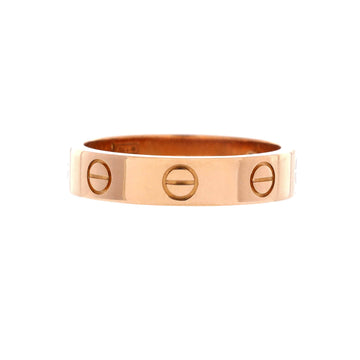 Cartier Love Wedding Band 1 Diamond Ring 18K Rose Gold with Diamond