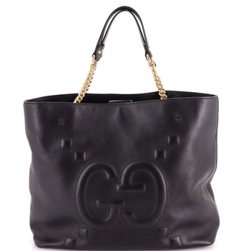 Gucci Apollo Tote GG Embossed Calfskin Large