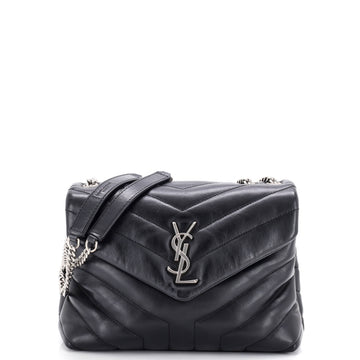 Saint Laurent Loulou Shoulder Bag Matelasse Chevron Leather Small