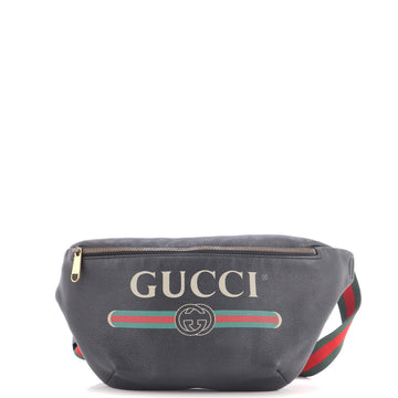 Gucci Logo Belt Bag Printed Leather Medium