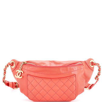 Chanel Bi Classic Waist Bag Quilted Crumpled Calfskin