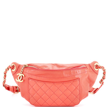 Chanel Bi Classic Waist Bag Quilted Crumpled Calfskin