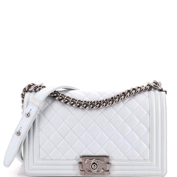Chanel Boy Flap Bag Quilted Calfskin Old Medium