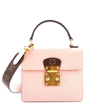 Louis Vuitton Spring Street NM Handbag Monogram Vernis with Monogram Canvas and Epi Leather