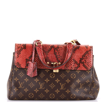 Louis Vuitton Venus Handbag Monogram Canvas and Python
