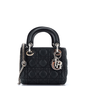 Christian Dior Lady Dior Chain Bag Cannage Quilt Iridescent Leather Mini