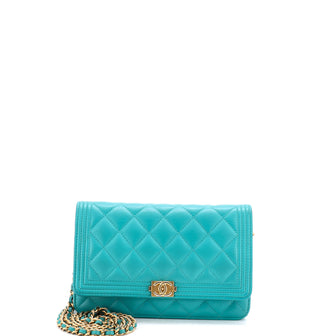 Chanel Boy Wallet on Chain Quilted Lambskin