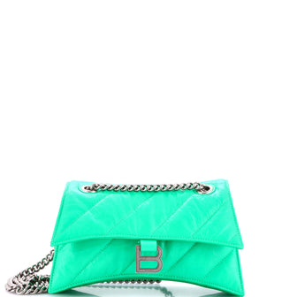 Balenciaga Crush Chain Flap Bag Quilted Crushed Calfskin Small