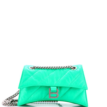 Balenciaga Crush Chain Flap Bag Quilted Crushed Calfskin Small