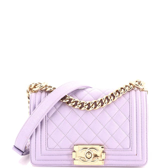 Chanel Boy Flap Bag Quilted Caviar Small