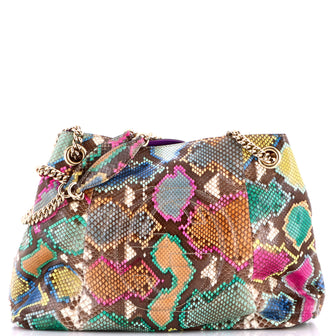 Gucci Soho Chain Strap Shoulder Bag Python Medium