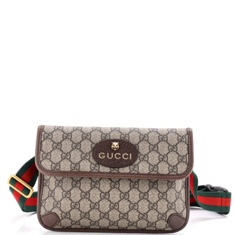 Gucci Neo Vintage Flap Belt Bag GG Coated Canvas