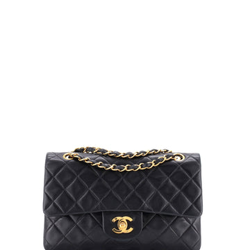 Chanel Vintage Classic Double Flap Bag Quilted Lambskin Small