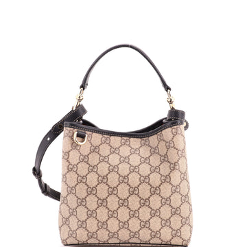 Gucci GG Emblem Bucket Bag GG Coated Canvas Small