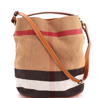 Burberry Ashby Bag House Check Canvas Medium