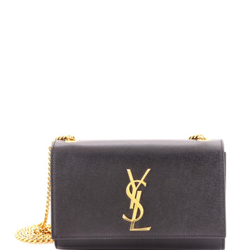 Saint Laurent Classic Monogram Crossbody Bag Grainy Leather Small