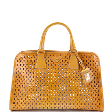 Prada Fori Tote Perforated Saffiano Leather Large
