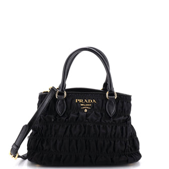 Prada Gaufre Convertible Tote Tessuto Small