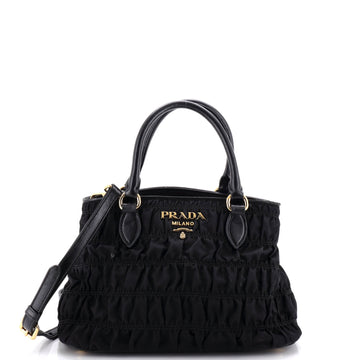 Prada Gaufre Convertible Tote Tessuto Small