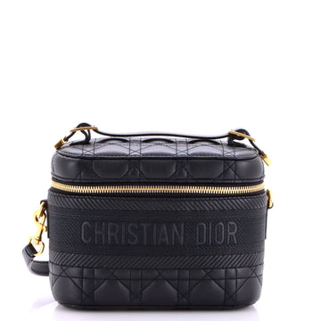 Christian Dior DiorTravel Convertible Vanity Case Cannage Quilt Lambskin Small