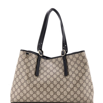 Gucci Emblem Tote GG Coated Canvas Large