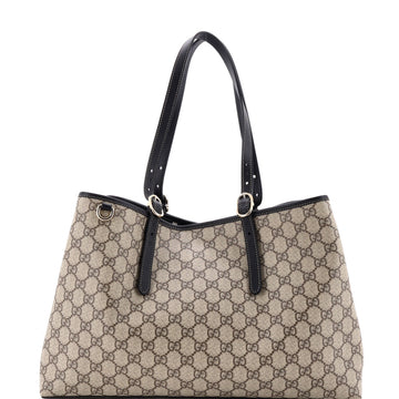Gucci Emblem Tote GG Coated Canvas Large
