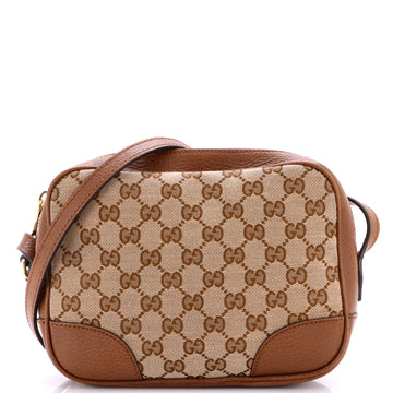 Gucci Bree Disco Crossbody Bag GG Canvas with Leather Mini