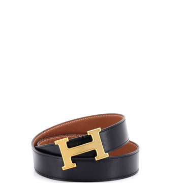 Hermes Constance Reversible Belt Leather with Guilloche Hardware Medium
