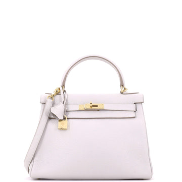 Hermes Kelly Handbag Gris Perle Togo with Gold Hardware 28
