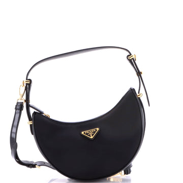 Prada Arque Half Moon Hobo Tessuto Small