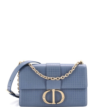 Christian Dior 30 Montaigne Chain Flap Bag Micro Cannage Metallic Calfskin