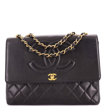 Chanel Vintage Timeless CC Flap Bag Quilted Lambskin Large