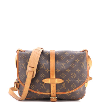 Louis Vuitton Saumur Handbag Monogram Canvas 30