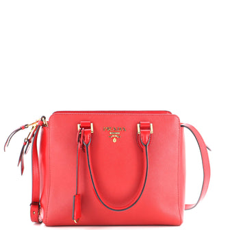 Prada Convertible Tote Saffiano with Soft Calf Small