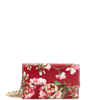 Gucci Icon Wallet on Chain Blooms Print Leather