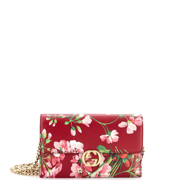 Gucci Icon Wallet on Chain Blooms Print Leather