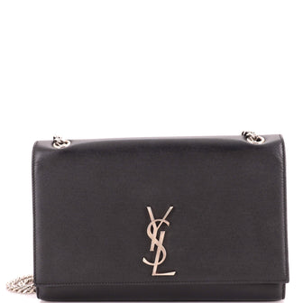 Saint Laurent Classic Monogram Crossbody Bag Grainy Leather Large