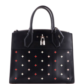 Louis Vuitton City Steamer Handbag Limited Edition Blooming Perforated Leather MM